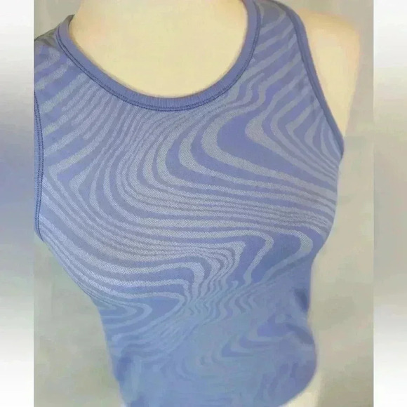 Athleta Momentum Seamless Stretch Racerback Tank Top Periwinkle Athletic Size L - Picture 3 of 13